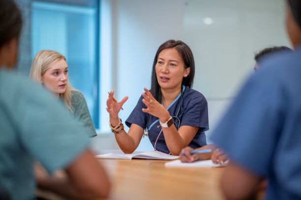 Nurse Talking to Group